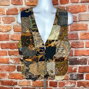 Ron Jon surf shop vest patchwork boho style bohemian